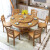 卓覧（ZHUOLOAN）テーブル純木テーブルとテーブルと椅子の組み合わせモダン中華レストラン大円卓胡桃色の単独テーブル（1.3 m）
