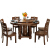 淘邦テーブル純木テーブルテーブルテーブルテーブルテーブルテーブルテーブルテーブルセット中国式モダシンプレル白色洋風大円形テーブル家庭用夕食テーブル赤茶色（回転盤送り）1.6 m一テーブル8椅子