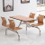秦承ファーストフードのテーブルと椅子の従業員会社の食堂のテーブルとケンタッキーのテーブルと椅子がつながっています。四椅子の食堂のテーブルと椅子、学校の食堂のテーブルの組み合わせ。