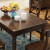 豪庭テーブル1号アメリカ純木テーブルとテーブルセット長方形テーブルシンプロテーブルレストラン家具669〓胡桃色（デフォルト1.5 m）テーブル+6つのX型椅子（軟包椅子）