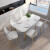 北欧の軽奢な大理石のテーブルセット小さなテーブルセット家庭用テーブルのシンプロテーブルのテーブルネットワークレッドテーブルホテルの民宿の食卓はカスタムデザインのサイズと色をサポートしています。