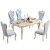 チャーミングテーブル洋風のテーブルとテーブルの組み合わせが豪華なアメリカ風のテーブル、大理石のテーブル、純木のオークテーブル、テーブルの4つの椅子、1.3 m/大理石+オークのフレームを組み合わせています。