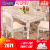 ファナ洋風テーブル純木テーブル、大理石テーブル、長方形テーブル、AC 05テーブル（ベージュ玉大理石面）Aテーブル1.5 m