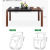 魏美人焼石テーブルとテーブルと椅子の組み合わせが折り曲げられた長方形テーブルテーブルモダンシンプレル北欧サイズタイプ純木テーブル胡桃色1.2-1.5 m 1テーブル6椅子（電磁炉に送る）