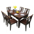 南巣新中国式全純木テーブルテーブルテーブルシンダックテーブルセットレストラン家具一テーブル六椅子
