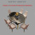 美容師夫の食卓伸縮円食のテーブルとテーブルの椅子が小さいタイプの後にダンシンプガラスのテーブルが軽い贅沢なステンレス多機能テーブルチタン電子ストーブのテーブルテーブルテーブルテーブルテーブルテーブルとテーブルのセットが1.35メートルの黒いテーブル【電磁炉のタイプ】テーブル四椅子（635食事用の椅子）があります。