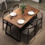 潤亜（Runya）北欧シンプロ木のテーブルとテーブルセットリビングで食事をするテーブル家庭用ミニレストラン復古鉄芸4人6人の長方形テーブル120*60*75デスクトップ厚い5 CM