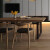 北欧風鉄芸純木テーブルを注文して作って、復古家庭用カフェレストランmodanshi高分な部屋型レストランの長方形の食卓の牛角椅子を組み合わせて、ビジネスホテルの四席120*60*75 cmのテーブルの厚さ5 cmをセットします。