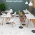 ジャストファッションJVJIAVOGUE北欧のテーブルとテーブルのテーブルセットのモダシンプル純木のテーブルの椅子のテーブルテーブルテーブルテーブルの白い三脚円卓【80*80】テーブルの二つのオムスの椅子【色の備考】
