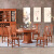 八方の客の赤い木の家具のアフリカの花梨（学名：ハリネズミの紫檀）の全純木の家具のモダンの新しい中国式の食卓の椅子の組み合わせのテーブルの六椅子のレストランの古典風の家具の直径の1.08メートルの円卓+6つの明式の椅子