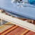 瀾煕世家家具地中海伸縮純木円形テーブルセット多機能藍白ストレッチテーブルテーブルテーブル六椅子