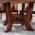 米依萱純木テーブルゴム木の円形テーブルセット新中国式大円卓ベルト回転式ホテルの家庭用夕食テーブル胡桃色1.5 mシングルテーブル