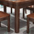 貝創食卓純木食テーブルとテーブルとテーブルとテーブルの組み合わせ小さなタイプロプロの長方形レストランのテーブル胡桃色の単独テーブル（1.3メートル）