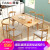 VSO LOVEテーブル純木テーブルセット北欧日本式テーブルモーニングテーブル長方形テーブルゴム木レストラン家具原木色（牛角椅子）1.3 mテーブル（シングルテーブル）
