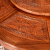 【1点7割引】盛御閣紅木家具アフリカ花梨（学名：ハリネズミ紫檀）食卓椅子セット新中国式純木円テーブルベルト回転盤彫刻器1.38 mテーブル+6椅子+回転盤
