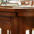 全純木の食卓の木のレールが伸縮して折れたたみ全純木の食卓の食事椅子セットの食事テーブルの丸いテーブルの胡桃色1.38メートルのテーブルです。
