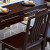简派印刷クヌギテーブル新中国式純木テーブル円卓はモダシンプレル食卓小タイプテーブルセット逸品家具テーブル（食事椅子を除く）に伸縮可能です。