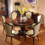 夢美斯宣布テーブル洋風テーブル純木テーブルとテーブルの組み合わせ丸テーブルテーブルベルト回転テーブルアメリカ純木円テーブルYG 903 1.3 mテーブル