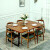 潤亜（Runya）北欧シンプロ木のテーブルとテーブルセットリビングで食事をするテーブル家庭用ミニレストラン復古鉄芸4人6人の長方形テーブル120*60*75デスクトップ厚い5 CM