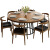 シンプレル純木丸テーブルレストランのテーブル産業風鍋テーブル鉄芸レストランのテーブルと椅子の組み合わせ復古円卓セット：テーブルの直径は1.2メートルです。