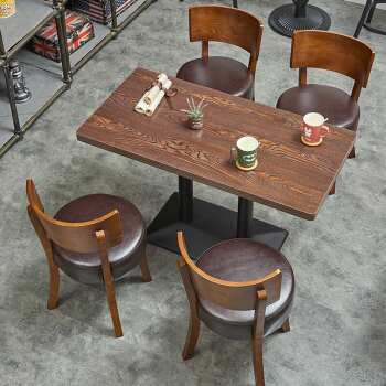 朝食のテーブルの椅子のファーストフード店ハンブルク店のチキン屋の朝食店のテーブルと椅子の組み合わせの小型の手のソファーのカードホルダーのテーブルの家庭用テーブルの4つの椅子。