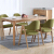 Rantiser北欧純木食テーブルセット4人ホワイトオークレストラン家具和式シンプ長方形テーブル1.4 mテーブル+4つのA字椅子