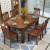 サンスクリットテーブル新中国式純木折りたたみテーブルとテーブルとテーブルの組み合わせ円形長方形テーブルシンプロテーブルモダンン家具胡桃色テーブル四椅子（縦椅子）