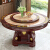 京の東の好ましい大理石の食卓の椅子の円形のテーブルは回転盤の純粋な木の大理石の丸い食卓の洋風の食事のテーブルの椅子の組み合わせの1.2メートルの1テーブルの6つの椅子（回転盤を配合します）の色の備考を持ちます