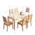 華誼テーブル純木餐テーブルセット北欧日本式テーブルイメージテーブル長方形テーブルホワイトオークレストラン家具1.3 mテーブル4椅子