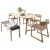 艾森雅北欧純木餐テーブルセットモダシンプ長方形洋風テーブル食事ラウンドテーブルテーブル小タワー1.4 Mテーブル四椅子（ベンチを除く）