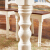 瀾煕世家家具地中海純木食テーブルセットシンプ洋風アメリカ田舎の白い丸木色のテーブルテーブルテーブル一つ。
