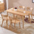 佐盛テーブル純木テーブルとテーブルセット北欧日本式ミニテーブルモダシンプ長方形テーブルドングリレストラン家具原木色1.2 mテーブルに椅子四脚