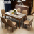 ウェスタンニ大理石純木食テーブルと北欧モダシンプ焼き石食テーブルセット1.30 M 6207 Gサービングホワイトテーブルの4つの椅子