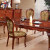 暖かい木の家具の洋風の食卓の純木の彫刻の花の長い食卓の2.4メートルの大きいテーブルの10の食事をするテーブルの幅の1.2メートルの高さの0.76メートル
