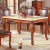 耐私家具洋風テーブルセット大理石テーブルテーブル純木長方形テーブルテーブルテーブルテーブルテーブルセット1.2 m大理石テーブル+4辺椅子