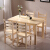 家庭用のシングルスのテーブルとテーブルの組み合わせ4人6キッチン松木テーブルの長方形テーブル160*80*75テーブル6椅子