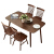 百伽の食卓のテーブルと椅子北欧の純木の食事のテーブルと椅子の組み合わせ馬が輸入のテーブルのモダシンプレル1.5メートルのテーブルに4つの椅子と胡桃色のテーブルを用意しています。