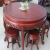 天璽香讃中華純木テーブル6人の楡の木の円形の大きい食事テーブルは古い家具の小さなテーブルを訪問します。4人のテーブルは1メートルです。古い赤色の円卓を訪問します。直径80は4つのベンチを持っています。