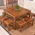 中華純木八仙テーブルレストランのテーブルとテーブルの組み合わせは、楡のテーブルの原木四角いテーブル、正方形のホテルの小さなテーブル98銅銭八仙テーブル、幅20センチの4つのベンチがあります。
