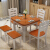 林蘭（linlan）林蘭食卓全純木食テーブルとテーブルと椅子の組み合わせが伸縮した形のテーブルの小さいタイプロテーブルAタイプの優雅な白いテーブルの4つの椅子