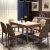 ウェスタンニ大理石純木食テーブルと北欧モダシンプ焼き石食テーブルセット1.30 M 6207 Gサービングホワイトテーブルの4つの椅子