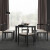 有品公館テーブル大理石純木食テーブルと北欧モダシンプ大理石テーブルセット大理石テーブル-1.4*0.8 mテーブル4椅子