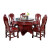 多子（dZ）純木テーブルの円形の中国式彫刻テーブルと椅子の組み合わせ家庭用ベルト回転テーブル付き円卓ホテル純木台のテーブル＋象頭椅子の8つの1.5メートル（注文メモの色）