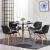佳匠商谈テーブルと椅子の组み合わせモダンビジネスオフィス休憩エリア接客テーブルセットミルクティーショップのテーブルと椅子の组み合わせ80 cm黒い漆円卓の椅子の色は備考してください。