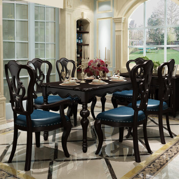 夢美斯宣布テーブル全純木テーブルとテーブルの組み合わせアメリカ風テーブル洋風テーブル特別価格1テーブル4テーブルテーブル家具802テーブル4椅子（手すりなしテーブル）