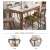 沃木纯木食テーブルとテーブルとテーブルの组み合わせ小タイプロプロ北欧家具纯木家庭用食卓1.8メートル角脚テーブル（原木色）