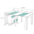 伸縮テーブルモダシンプレルテーブルテーブルとテーブルの組み合わせ食事テーブルテーブルテーブルミニテーブルホワイトワックス色伸縮テーブル+純木椅子*4