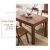 沃木纯木食テーブルとテーブルとテーブルの组み合わせ小タイプロプロ北欧家具纯木家庭用食卓1.8メートル角脚テーブル（原木色）