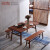 梨純木食のテーブルと椅子を見てください。モダシンプ家庭用多機能簡易6人用の食事長テーブル1つ（1.35 m）+2ベンチ