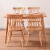 JIAY（JIAY）純木一テーブル4椅子モダシンプレルテーブルセット家庭用レストランテーブル長方形テーブル原木色